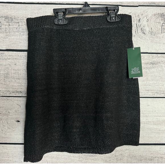 NWT Ladies Wild Fable Black Sweater Mini Skirt - XXS - Picture 1 of 2
